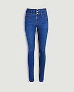 Curvy Sculpting Pocket High Rise Skinny Jeans in Classic Mid Wash carousel Product Image 2