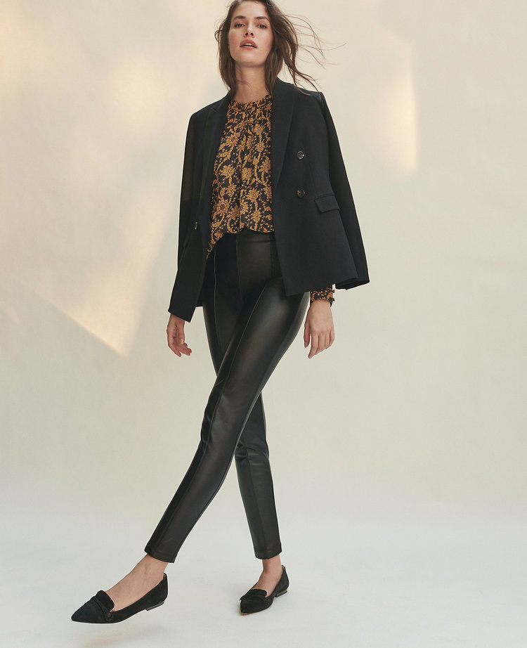 ann taylor faux leather pants