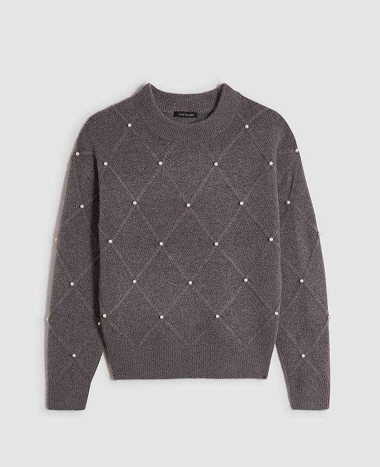 Pearlized Argyle Sweater