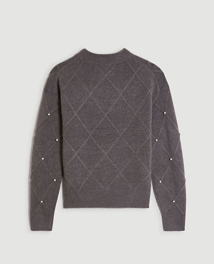 Pearlized Argyle Sweater