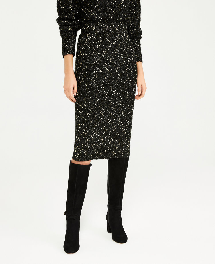 Shimmer Sweater Pencil Skirt