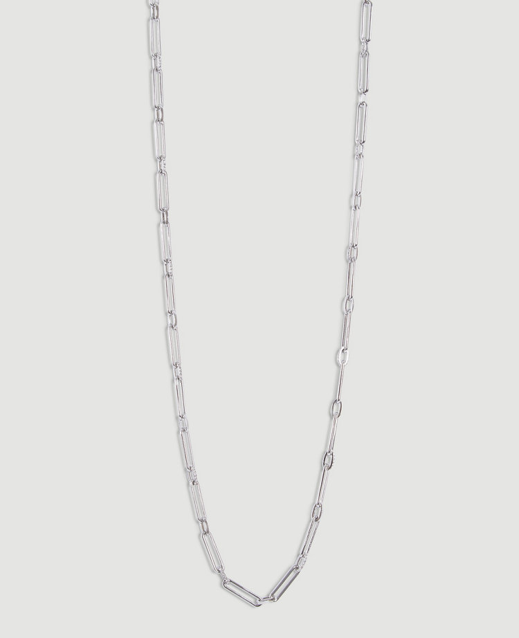 Paperclip Chain Station Necklace