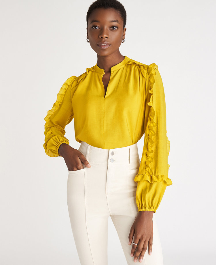 yellow dress shirt womens