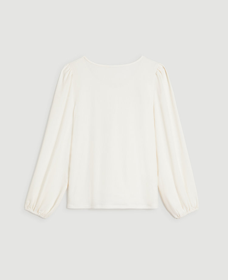 Mixed Media Bubble Hem Top