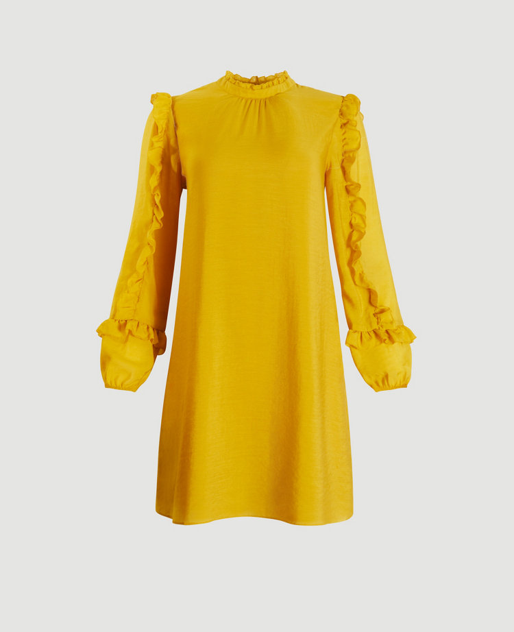 yellow dress ann taylor