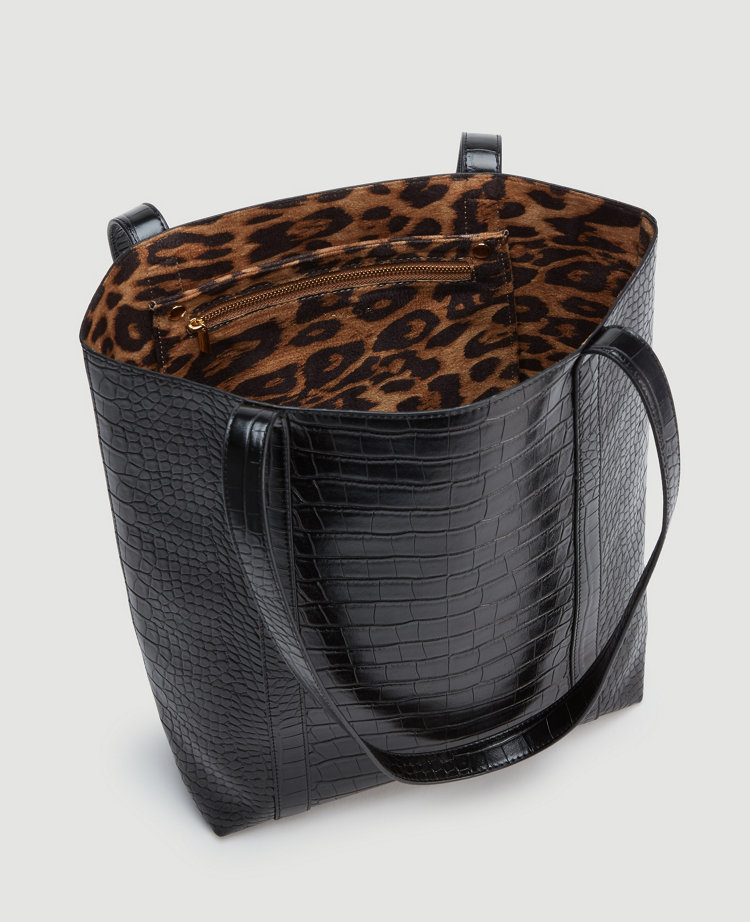 Crocodile Print Tote