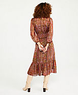 Shimmer Paisley Smocked Waist Maxi Dress carousel Product Image 2