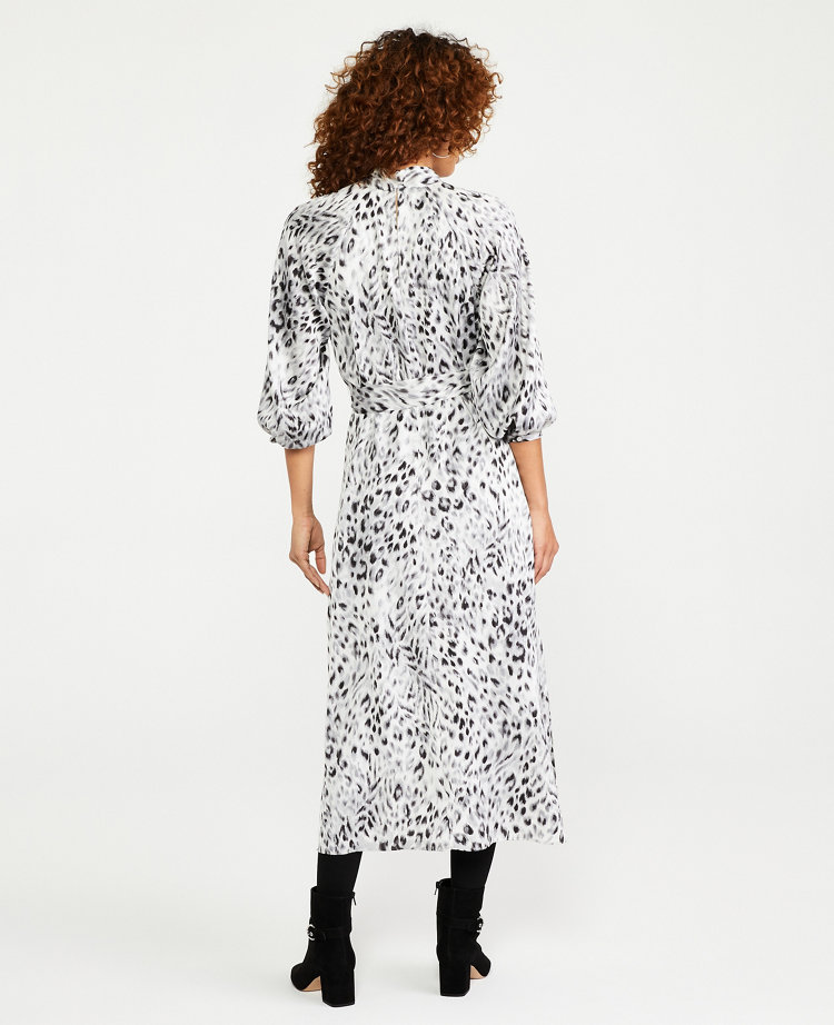 snow leopard print dress