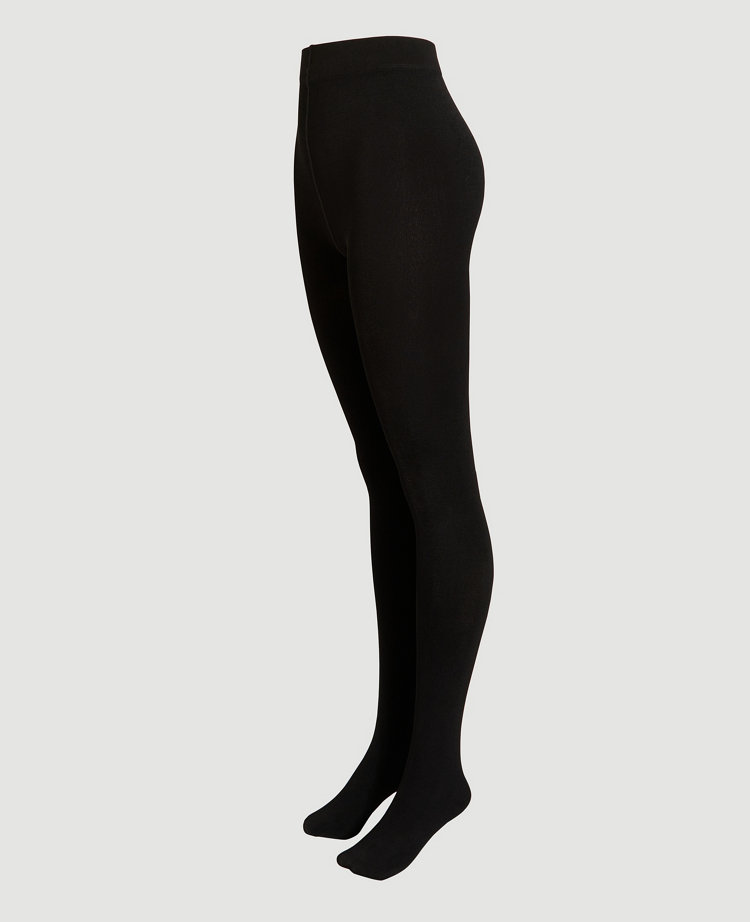 Footed Tights - A Classic Opaque Accessory Now with Fleece