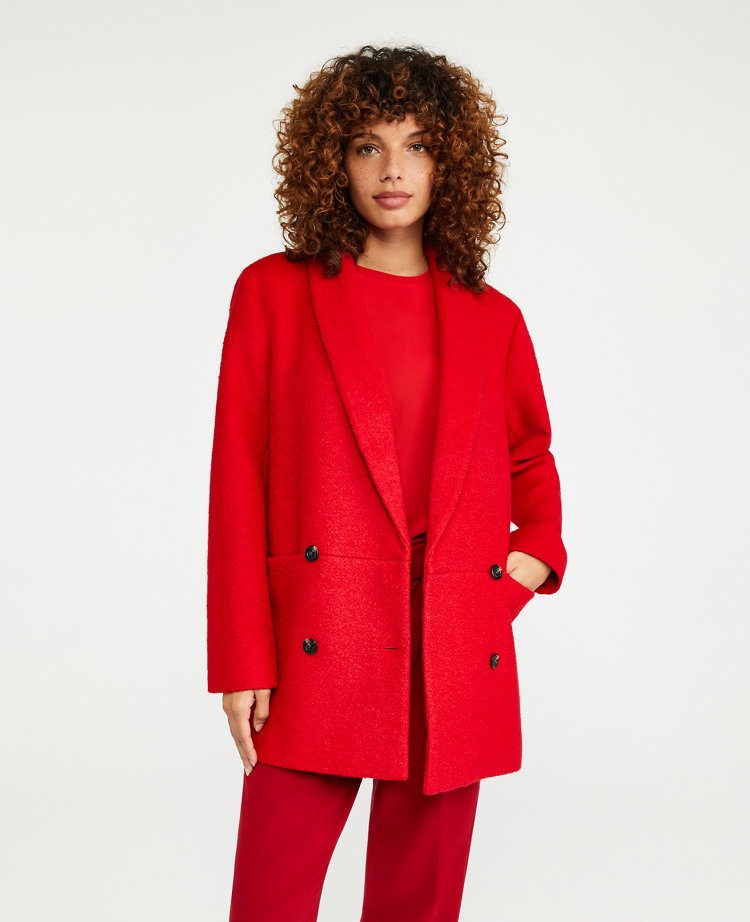 Short cheap cocoon coat