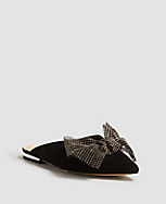 Marvaa Suede Bow Slides carousel Product Image 1