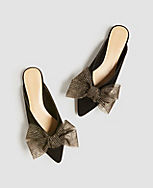 Marvaa Suede Bow Slides carousel Product Image 2
