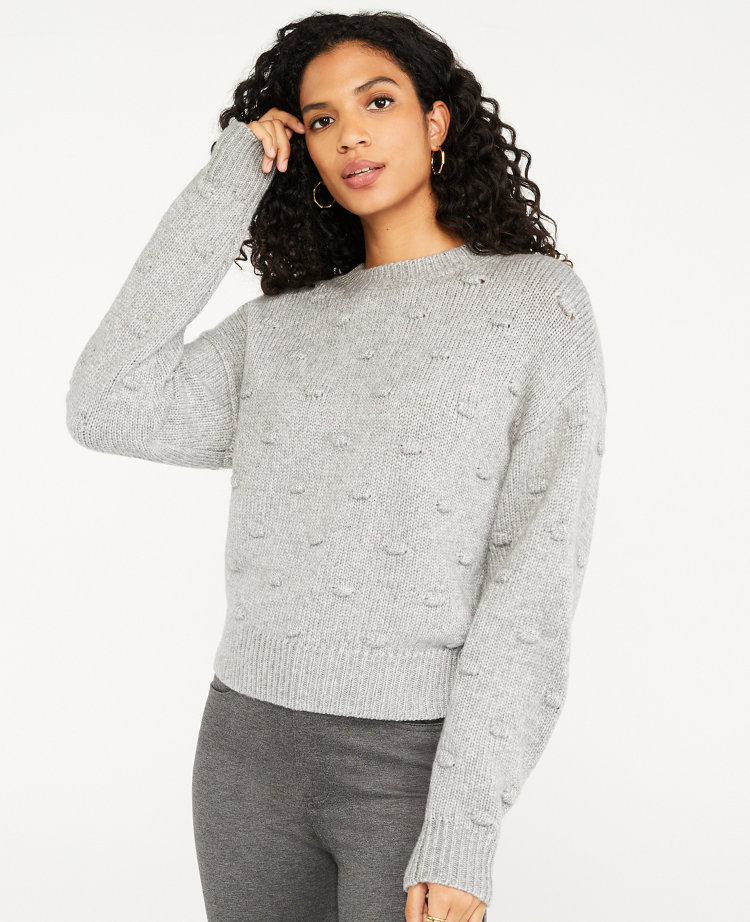 gray popcorn sweater