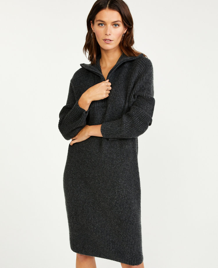 zip sweater dress