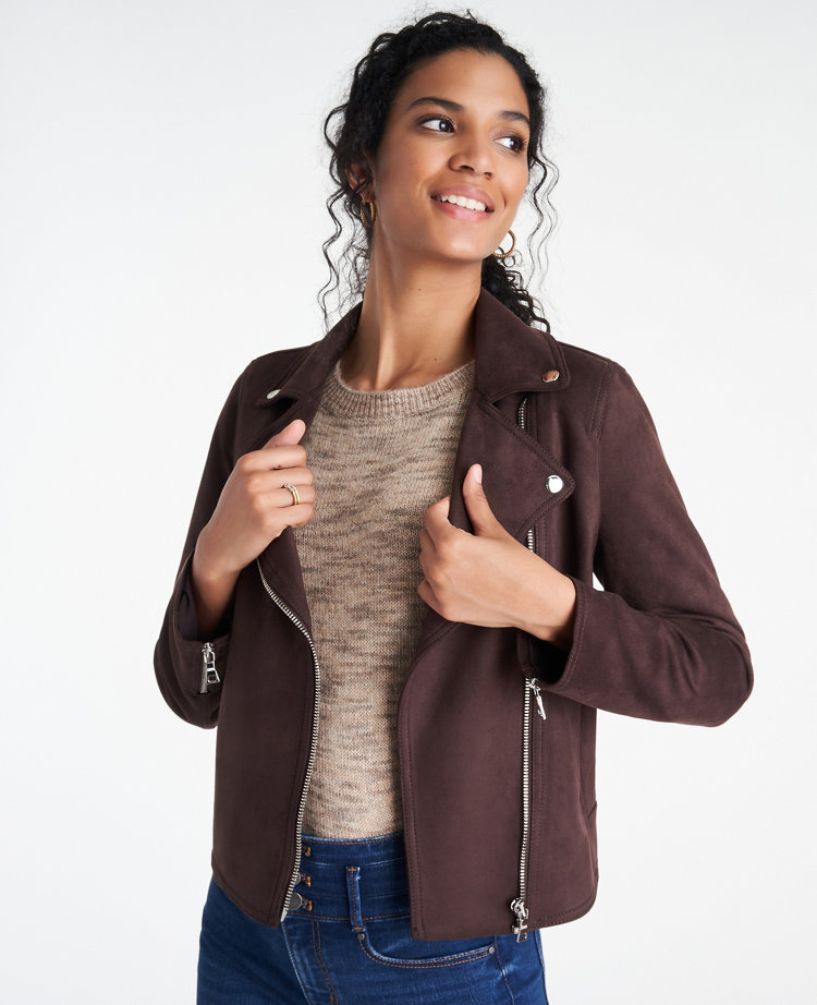 ann taylor suede jacket