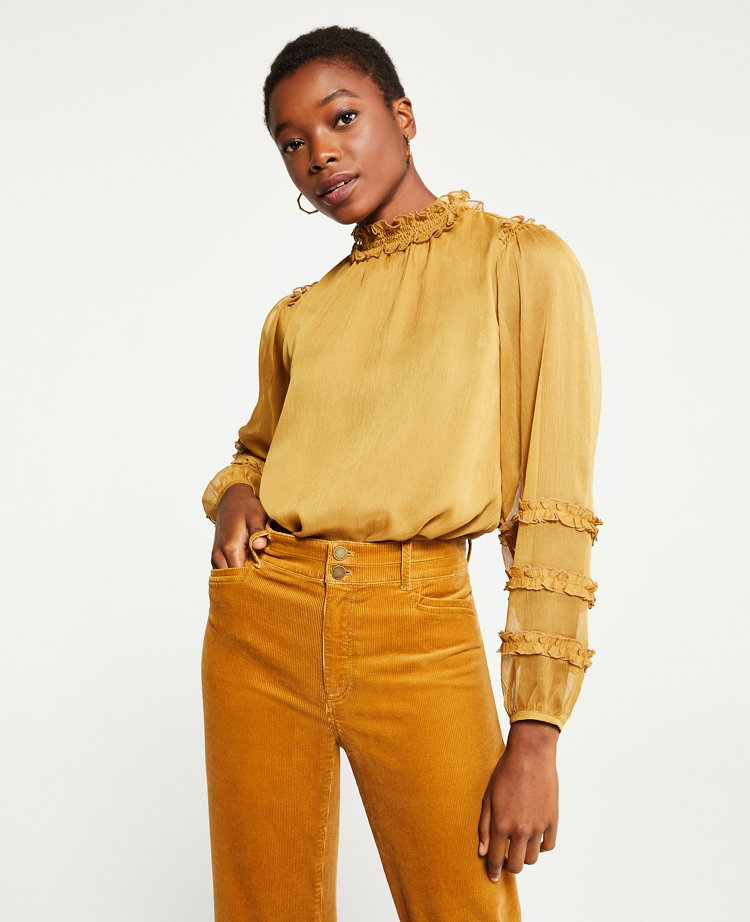 ann taylor yellow blouse