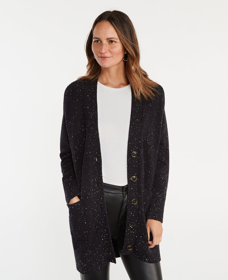 ann taylor black cardigan