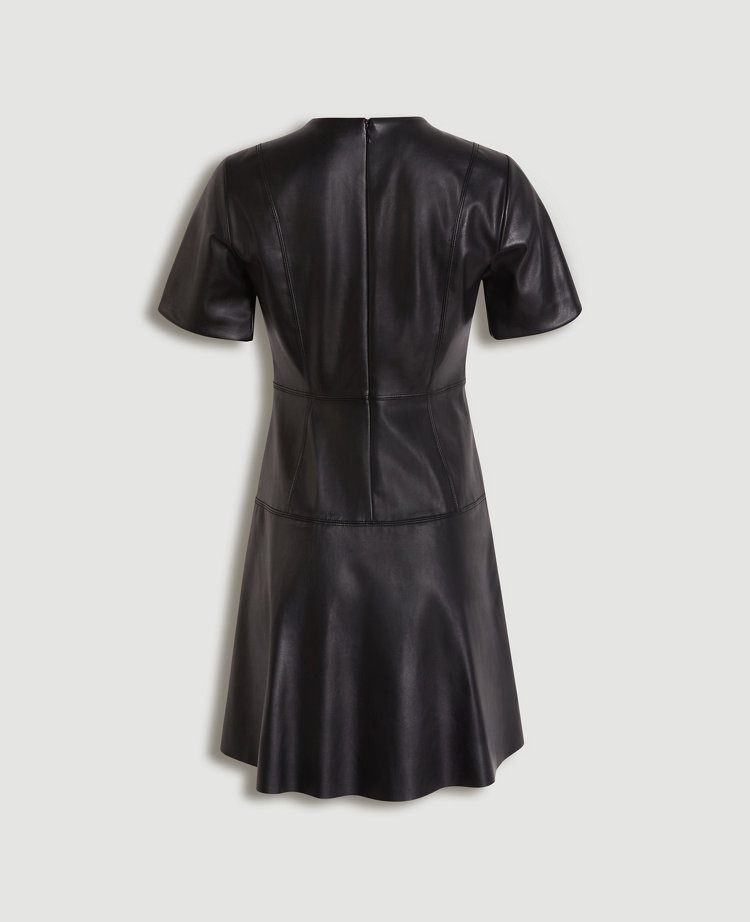 petite leather dress