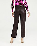 The Petite Faux Leather Easy Straight Crop Pant carousel Product Image 3