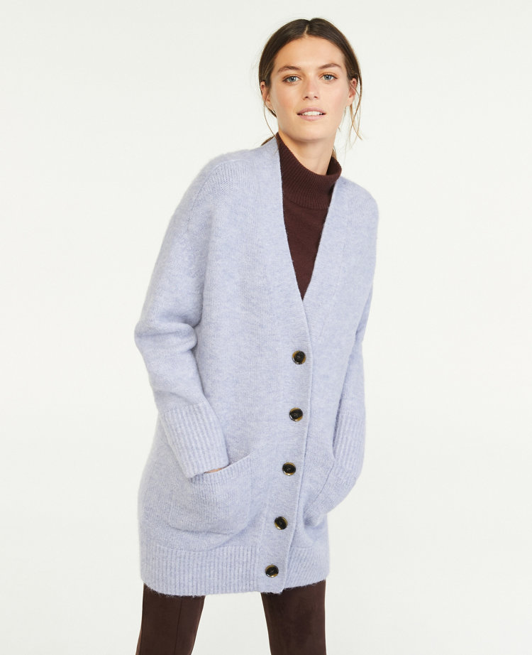 Ann Taylor Petite Pocket Boyfriend Cardigan
