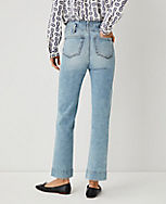 Quarter Pocket High Rise Corset Easy Straight Jeans in Classic Indigo Wash carousel Product Image 2
