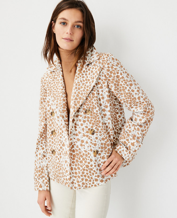 Ann Taylor Leopard Print Peacoat