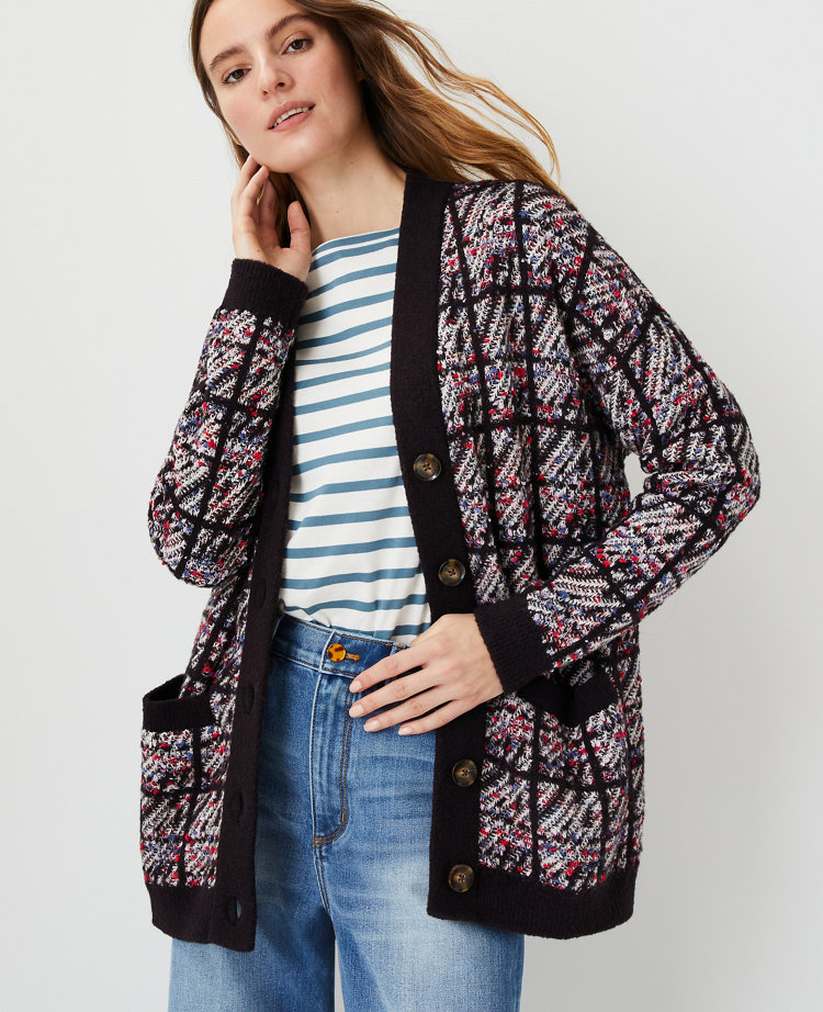 ann taylor black cardigan