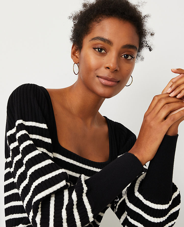 Striped Midi Sweater Dress