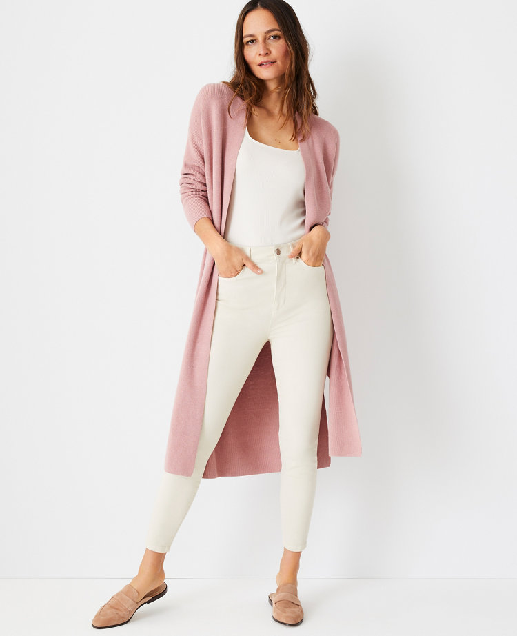 ann taylor pink cardigan