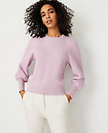 Stitchy Puff Sleeve Sweater carousel Product Image 1