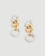Mixed Metal Chain Drop Earrings carousel Product Image 1