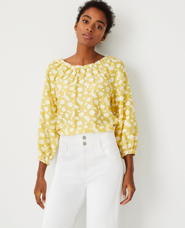 ann taylor yellow blouse