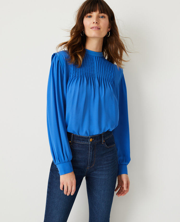 Mixed Media Pintucked Yoke Top