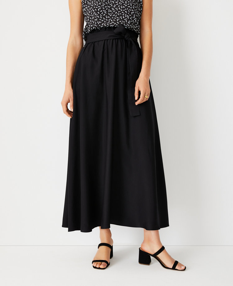 Paperbag Pocket Maxi Skirt