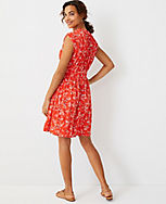 Floral Shirred Flare Dress carousel Product Image 3