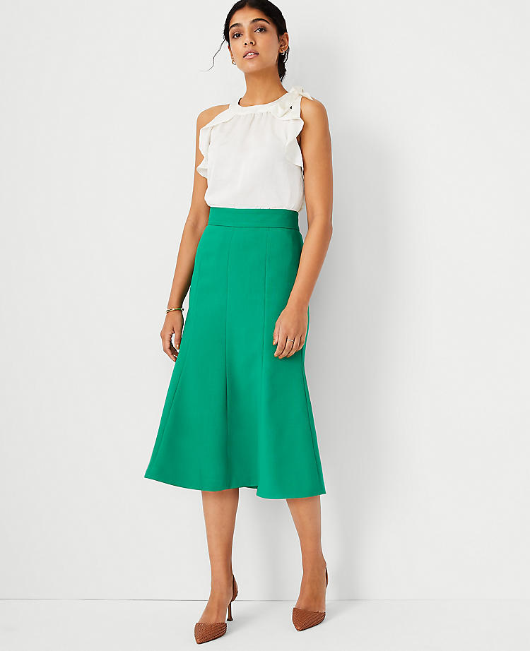 Seamed Flare Pencil Skirt