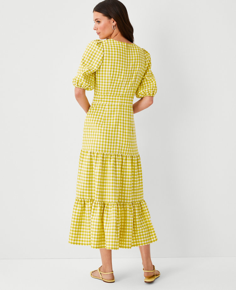 Gingham Midi Dress