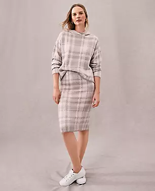 Plaid Sweater Pencil Skirt  carousel Product Image 4
