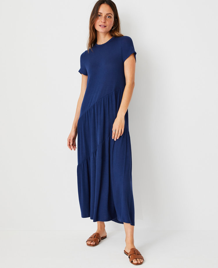 앤테일러 티어드 맥시 원피스 Ann Taylor Tiered Maxi Dress,Ballpoint Blue