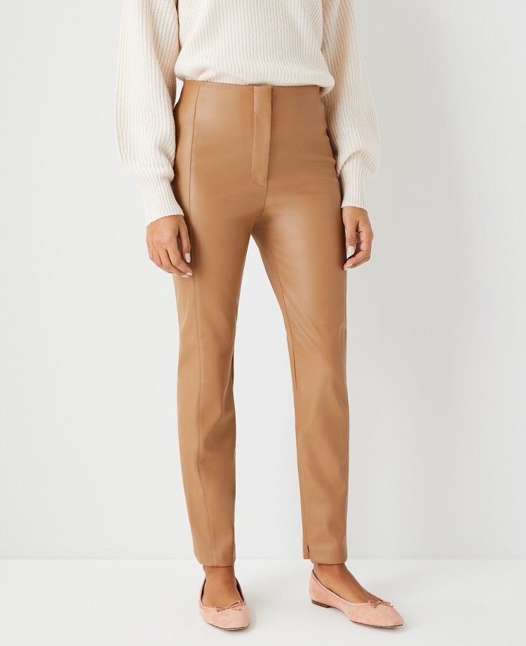 Ann Taylor The Petite Audrey Pant in Faux Leather