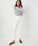 Petite Sculpting Pocket Mid Rise Skinny Jeans in White carousel Product Image 3