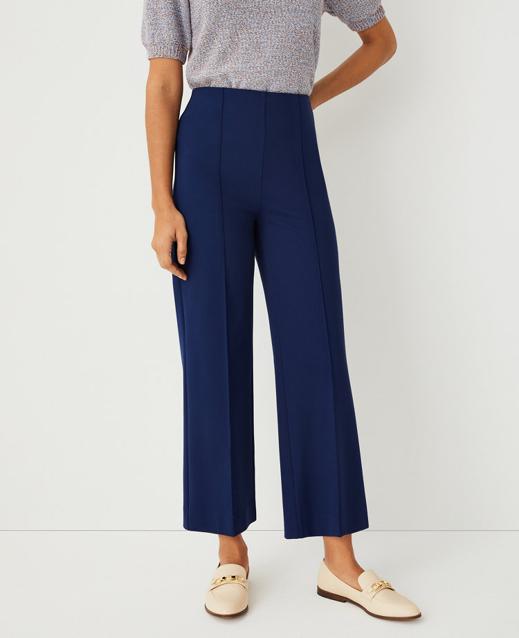 The Petite Side Zip Wide Leg Crop Pant