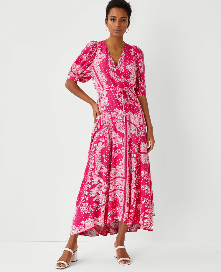 Bandana Paisley Wrap Maxi Dress