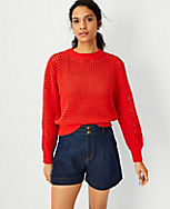 Crocheted Crew Neck Sweater carousel Product Image 1