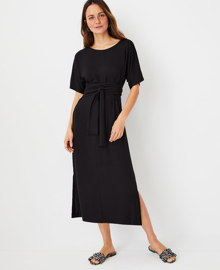 Petite Wraparound Belted Dress