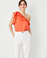 Ruffle One Shoulder Top carousel Product Image 1