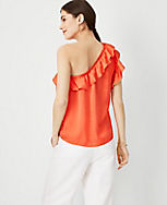Ruffle One Shoulder Top carousel Product Image 2