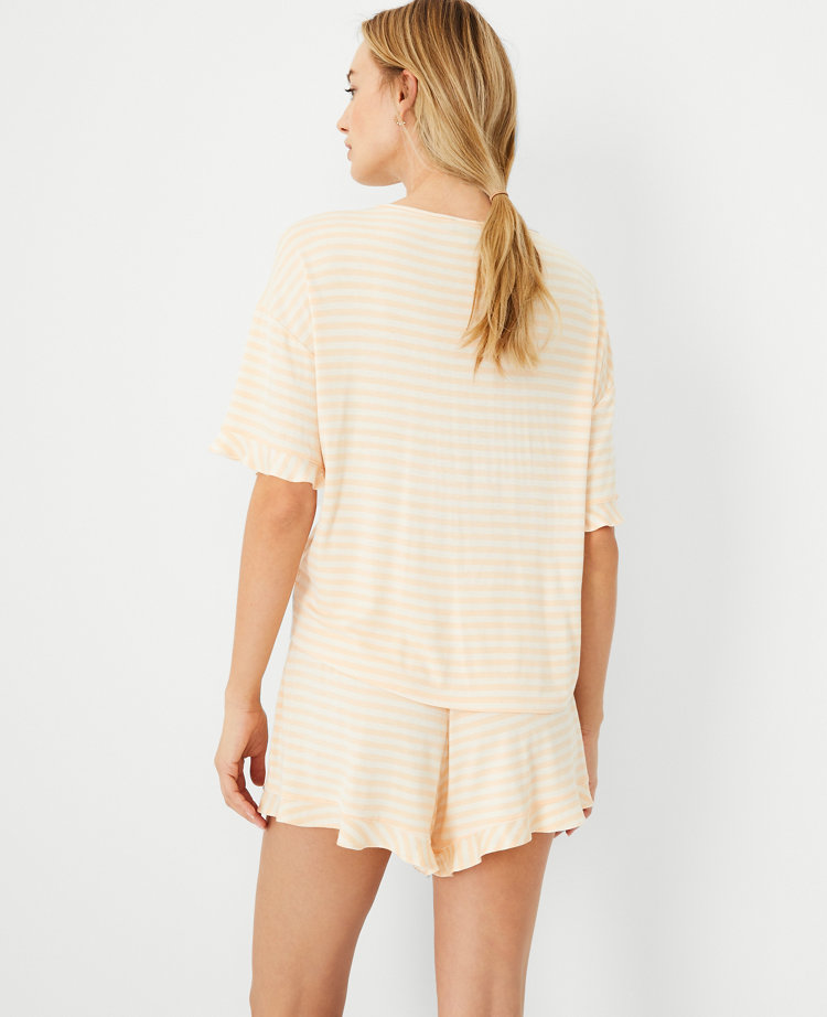 Striped Ruffle Pajama Set