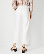 The Cropped Wide Leg Pant in Linen Herringbone carousel Product Image 2