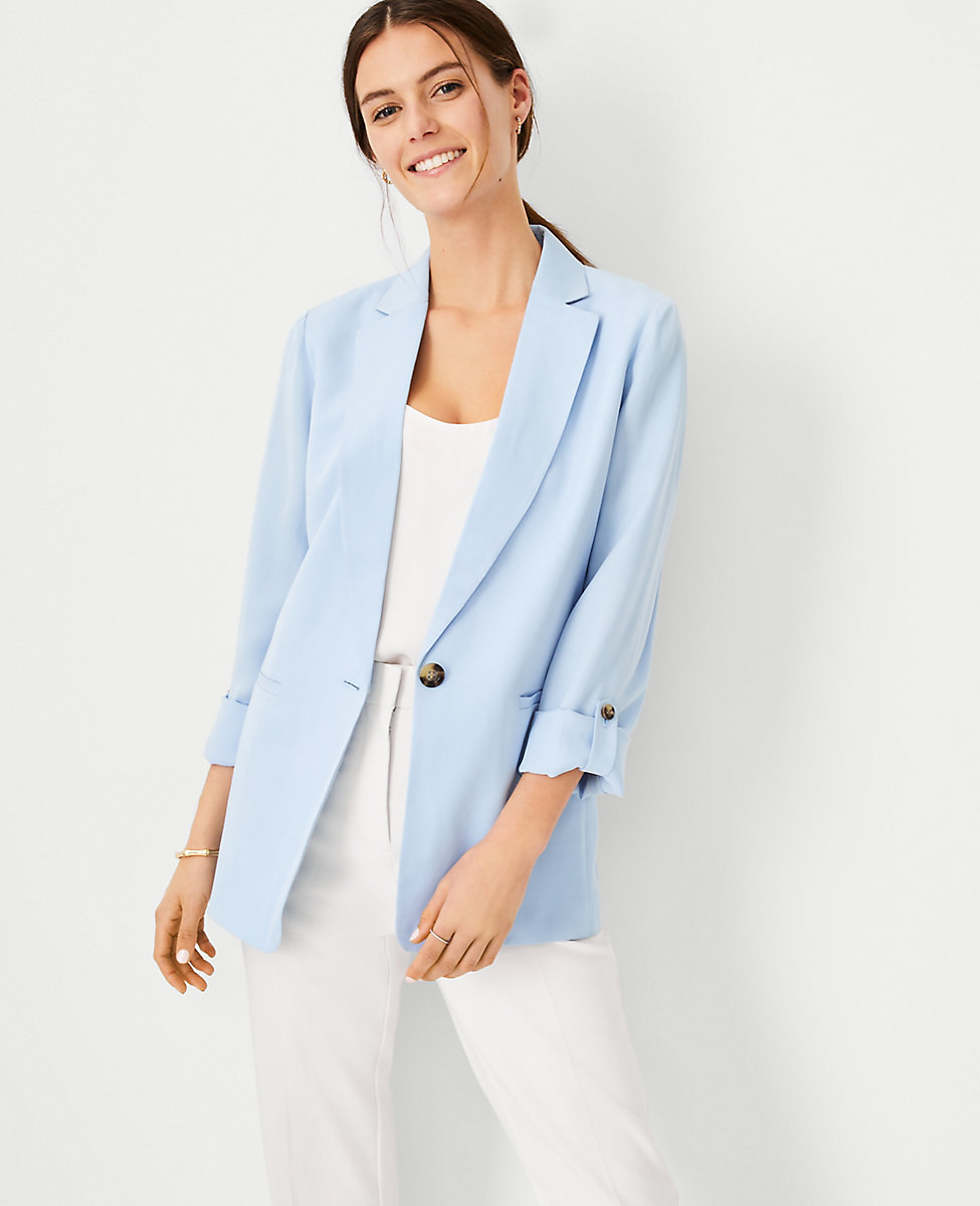 Relaxed Roll Sleeve Blazer